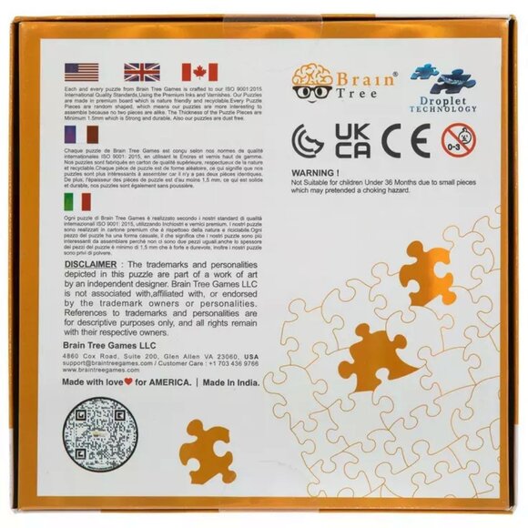 Owls Metallic Puzzle 500 Pieces 27.5" x 19.5" Majestic Plumage Premium Board - Picture 3 of 7